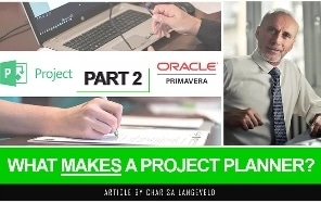 Software Microsoft Projects and Primavera with a Project Planner at his desk